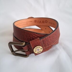 Orvis Brown Leather Belt for Men